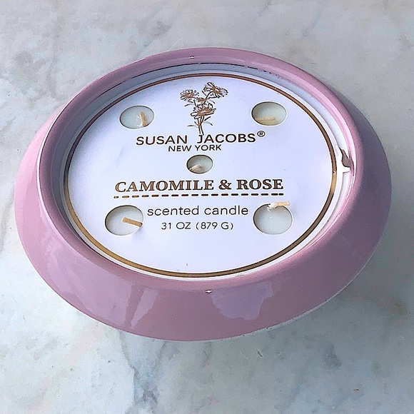 SUSAN JACOBS NEW YORK CANDLE CAMOMILE & ROSE NEW 5 WICK 31 OZ - Picture 3 of 4